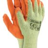 RĘKAWICE DZIANINOWE POWLEKANE GUMĄ RECODRAG POMARAŃCZOWE