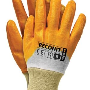 RĘKAWICE NITRYLOWE ZE ŚCIĄGACZEM ŻÓŁTE RECONIT-Y 8, NITROS