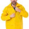 KURTKA PRZECIWDESZCZOWA Z KAPTUREM ŻÓŁTA KPNPY ROZMIAR XXL