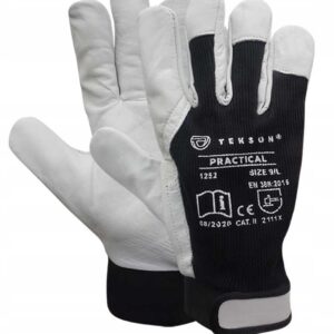 Rękawice Ochronne Tekson Practical 1252 Skóra Kozia Z Rzepem Roz. 10
