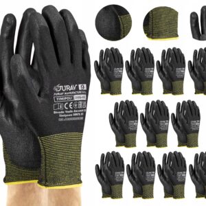 Rękawice Robocze Czarne J-TIMIPOLI_BB9-L - 12 Par